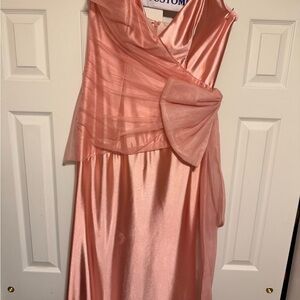 Elegant Pink Satin Dress - Pantora Temperance Satin